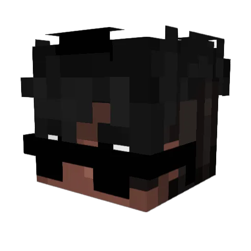 jaisen Minecraft avatar head, 3D render