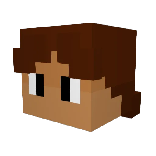 jaishil Minecraft avatar head, 3D render