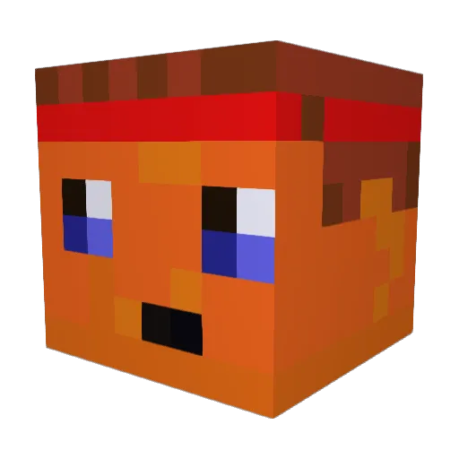 jaitoki Minecraft avatar head, 3D render