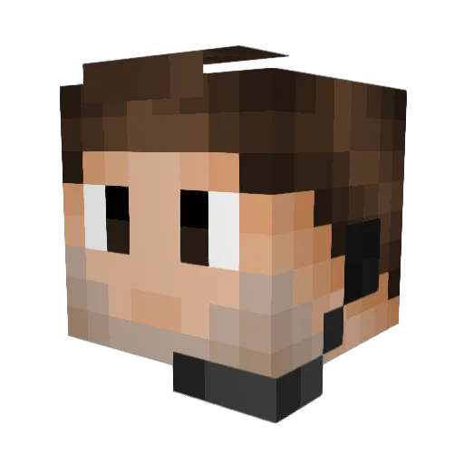 jaj24wrw Minecraft avatar head, 3D render