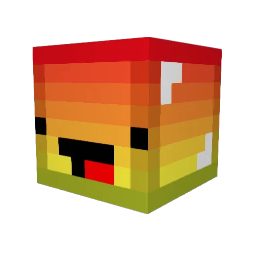 jajarepancho Minecraft avatar head, 3D render
