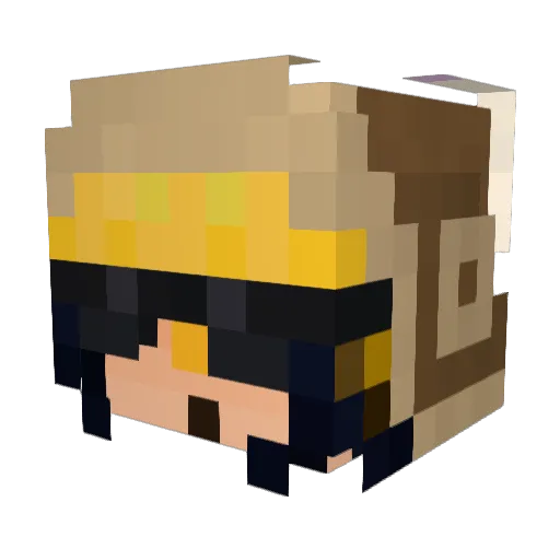 jajkalalka Minecraft avatar head, 3D render