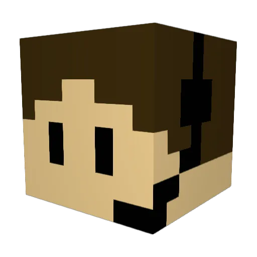 jak_1349 Minecraft avatar head, 3D render