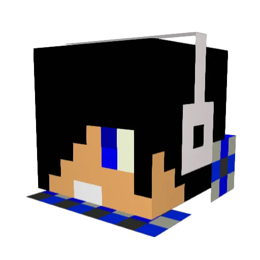 jakaki Minecraft avatar head, 3D render