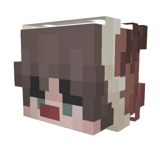 jakasourous Minecraft avatar head, 3D render