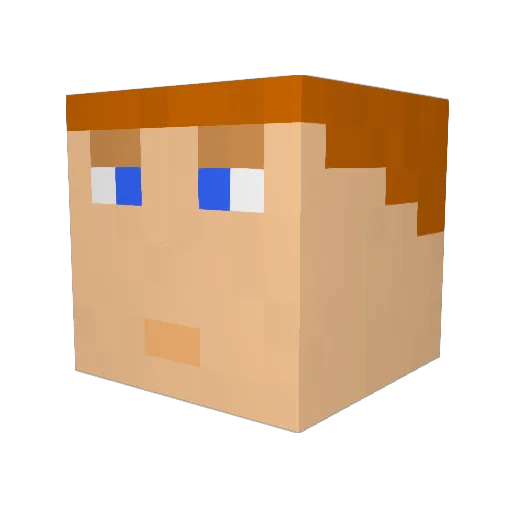 jakatan Minecraft avatar head, 3D render