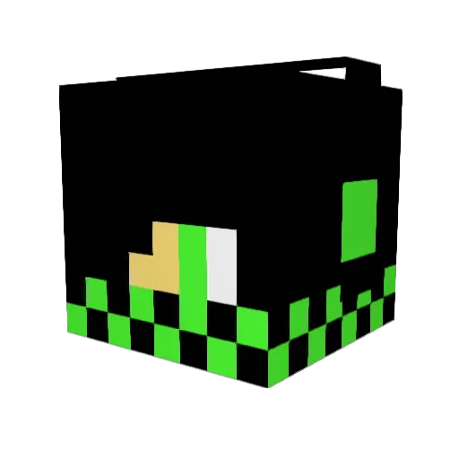 jakcon123 Minecraft avatar head, 3D render