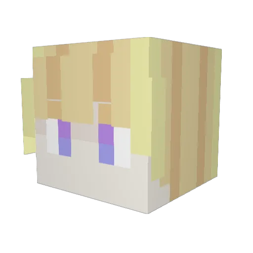 jakdotpdf Minecraft avatar head, 3D render