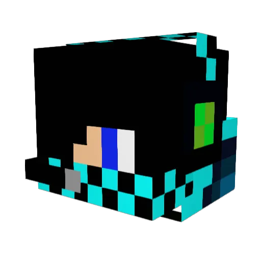 jakeaxel Minecraft avatar head, 3D render