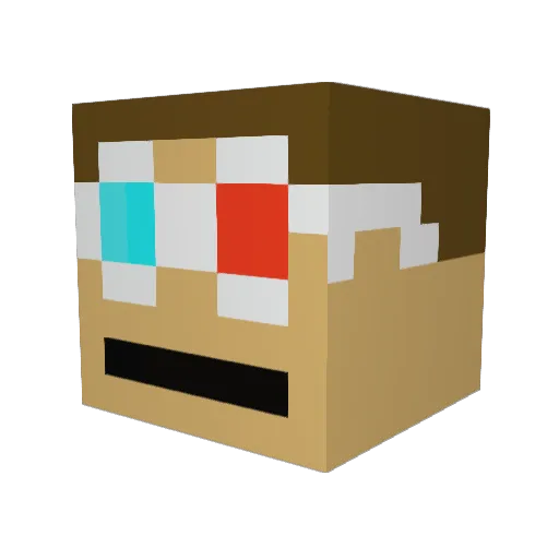 jakeconv Minecraft avatar head, 3D render