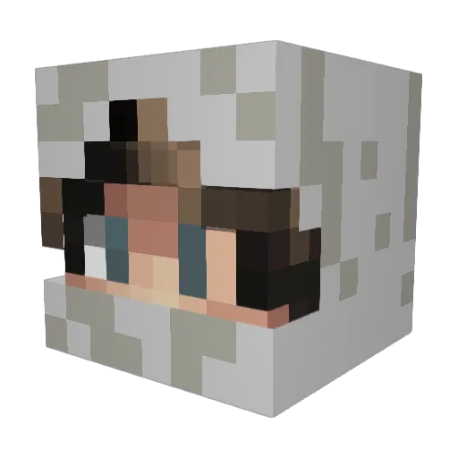jakecreep Minecraft avatar head, 3D render