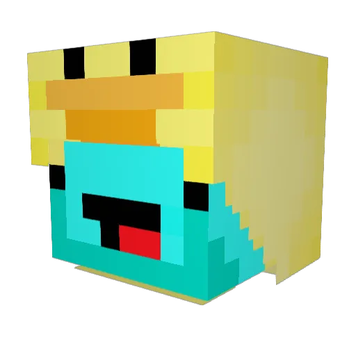 jakej14 Minecraft avatar head, 3D render