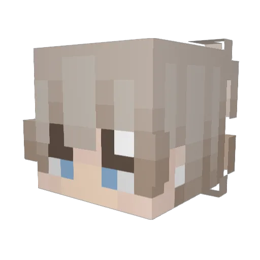 jakepior Minecraft avatar head, 3D render