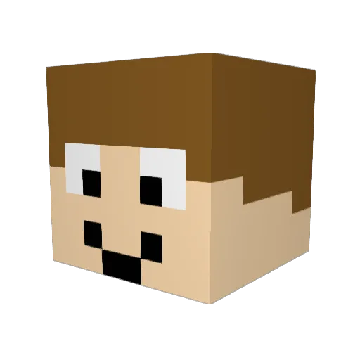 jakerbrainboy Minecraft avatar head, 3D render