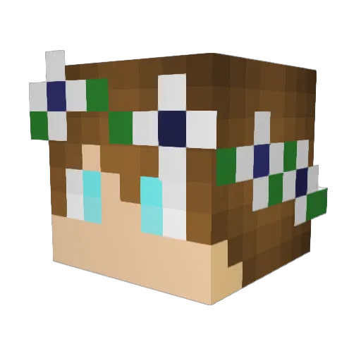 jakewarden Minecraft avatar head, 3D render
