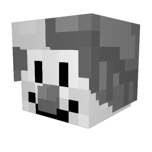 jakiboby Minecraft avatar head, 3D render