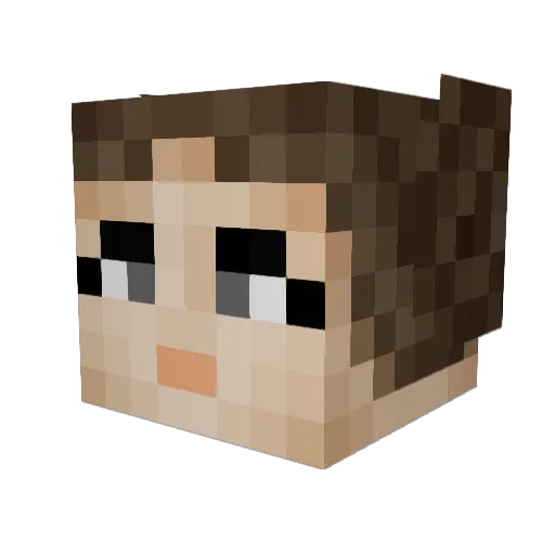 jakmal Minecraft avatar head, 3D render