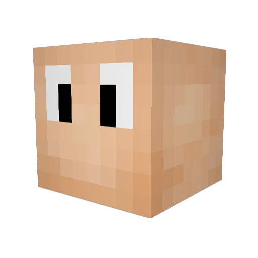 jakobcarlsen Minecraft avatar head, 3D render