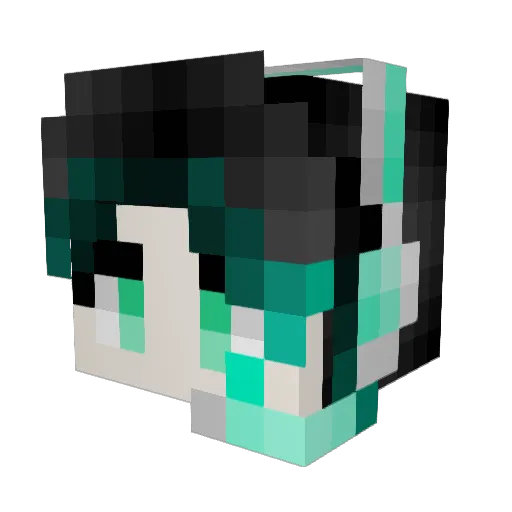 jakrikka Minecraft avatar head, 3D render