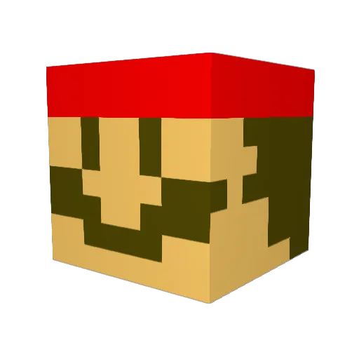 jaksansei Minecraft avatar head, 3D render