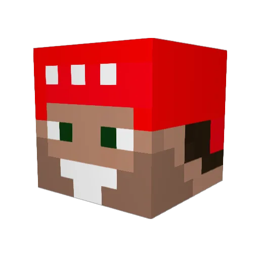 jakulej Minecraft avatar head, 3D render