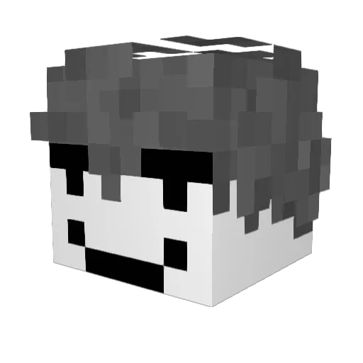 jalbertREAL Minecraft avatar head, 3D render