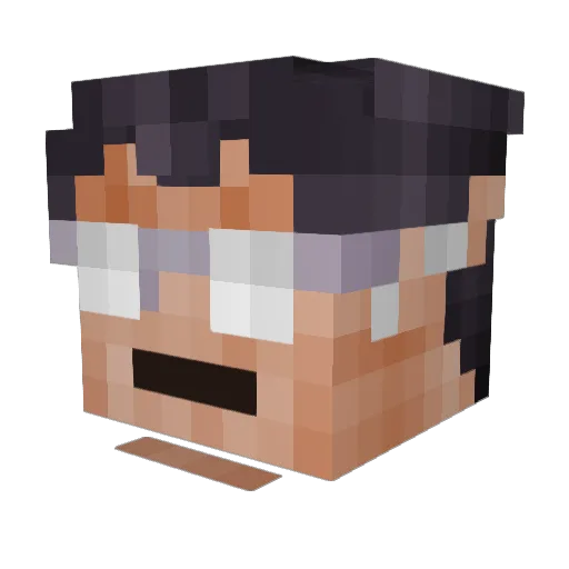 jaldabeoth Minecraft avatar head, 3D render