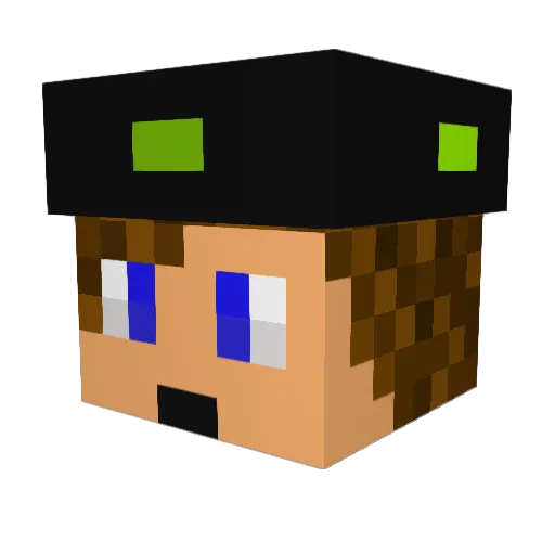 jalegames Minecraft avatar head, 3D render