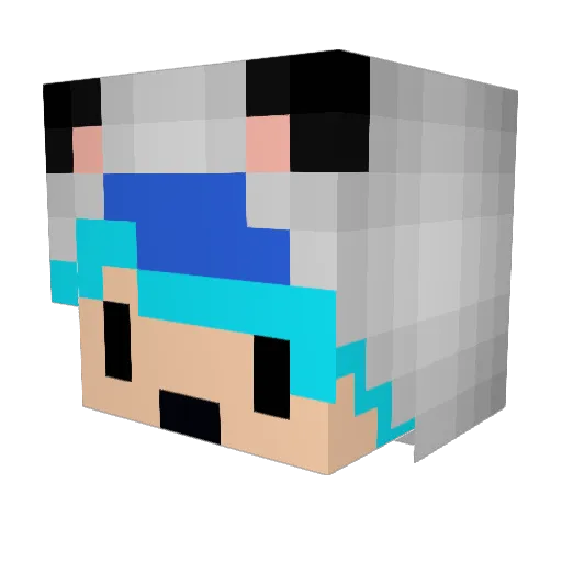 jalloh Minecraft avatar head, 3D render