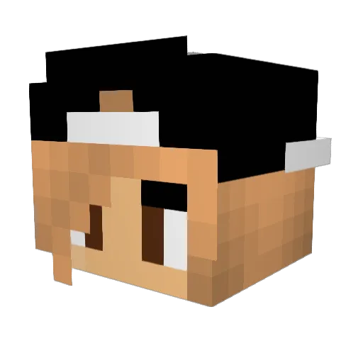 jamablu Minecraft avatar head, 3D render