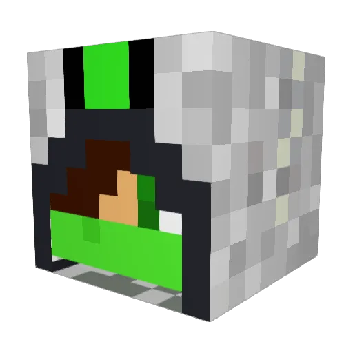 jamaikalps Minecraft avatar head, 3D render
