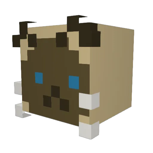 jamaralla Minecraft avatar head, 3D render
