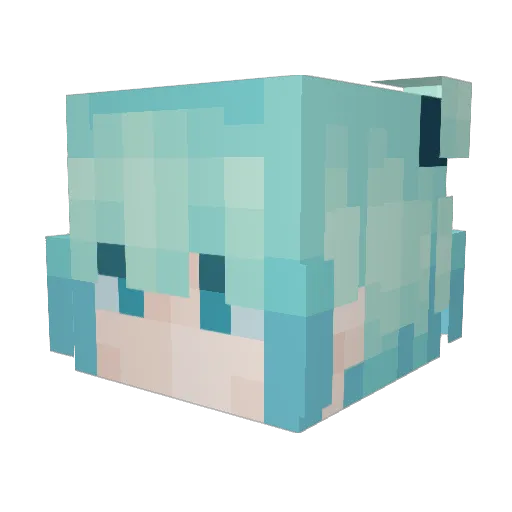 jamatm Minecraft avatar head, 3D render