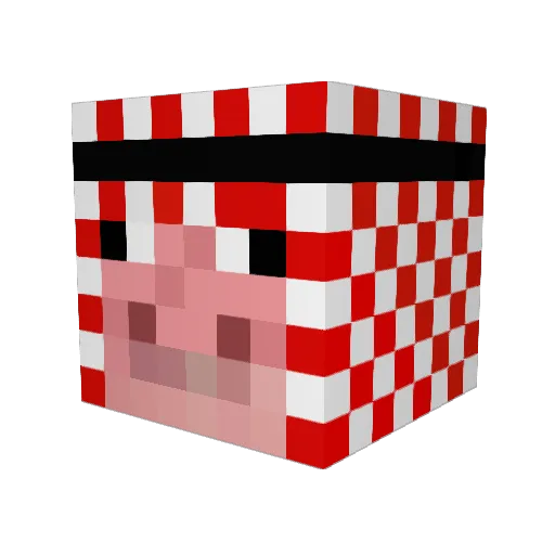 jamblino Minecraft avatar head, 3D render
