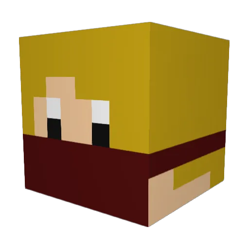 jamesbarnards Minecraft avatar head, 3D render
