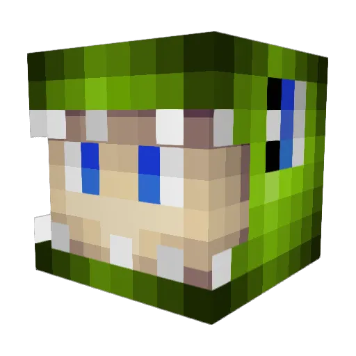 jamesbooth Minecraft avatar head, 3D render