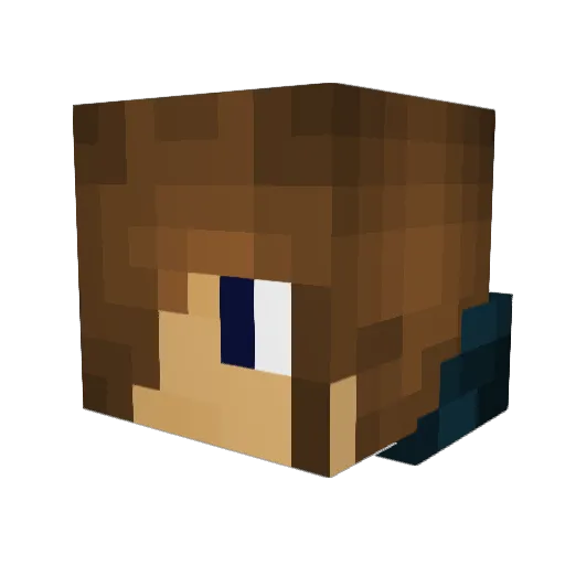 jamesfalloon Minecraft avatar head, 3D render