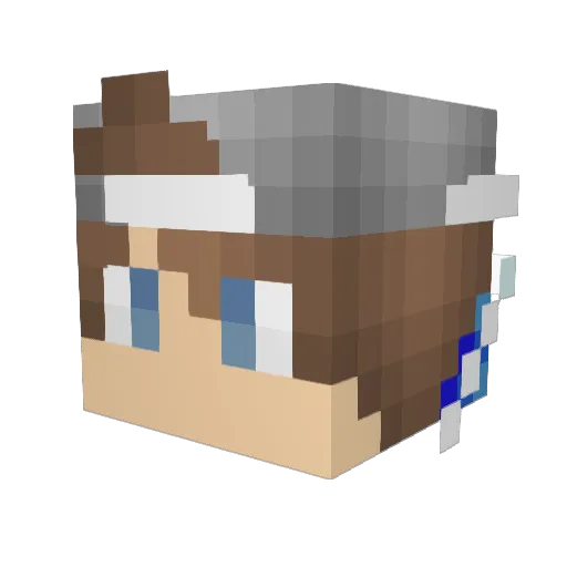jamesloveless Minecraft avatar head, 3D render
