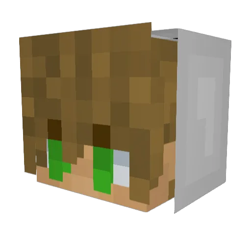 jamesmanu Minecraft avatar head, 3D render