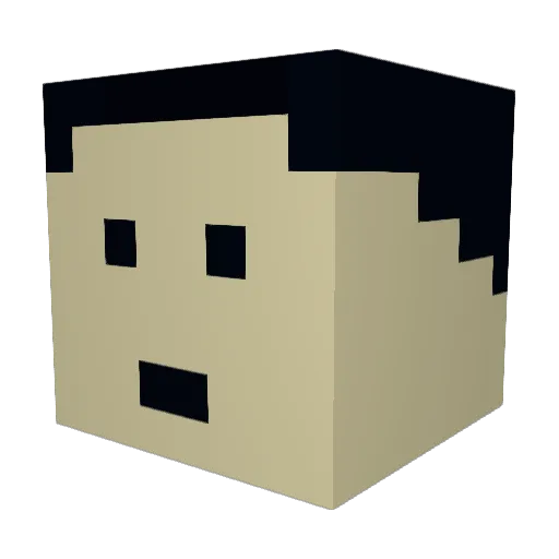 jamesoconnr Minecraft avatar head, 3D render