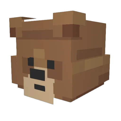 jamespurcell Minecraft avatar head, 3D render
