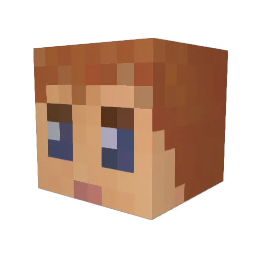 jamesrazorbic Minecraft avatar head, 3D render