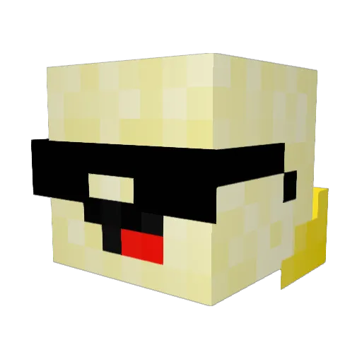 jamestetu Minecraft avatar head, 3D render