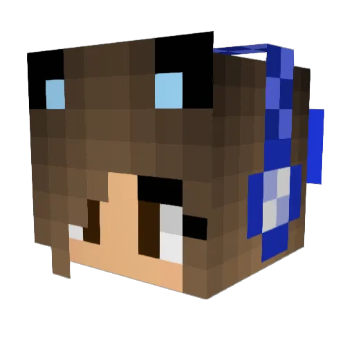 jameysworld Minecraft avatar head, 3D render