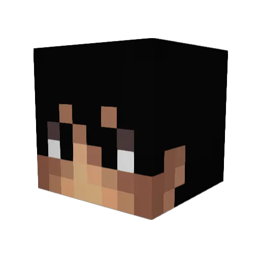 jamia Minecraft avatar head, 3D render