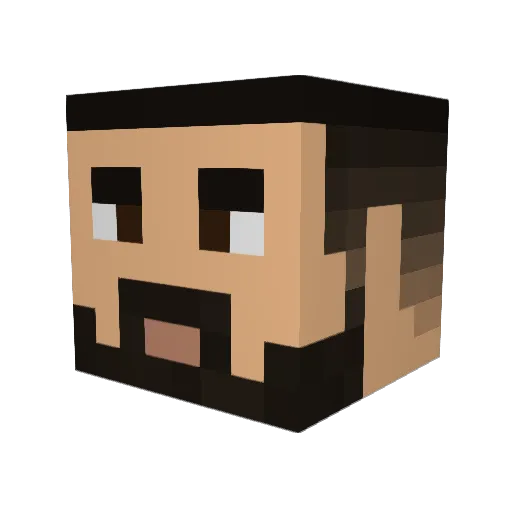 jamie5478_ Minecraft avatar head, 3D render