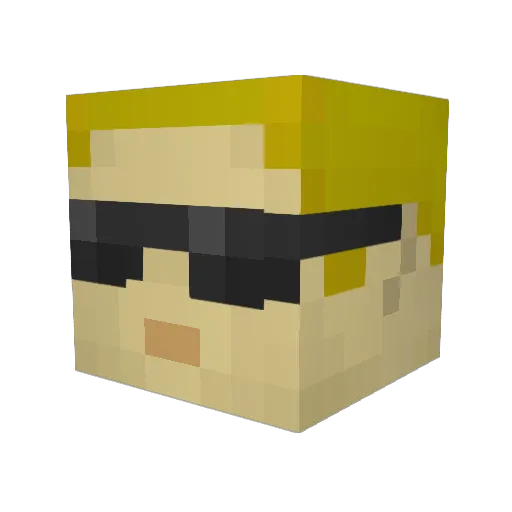 jamiebicknell Minecraft avatar head, 3D render
