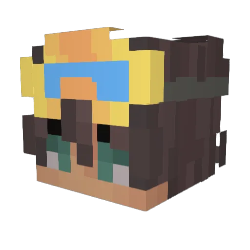 jamieboss Minecraft avatar head, 3D render