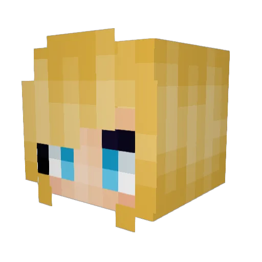 jamieglor Minecraft avatar head, 3D render