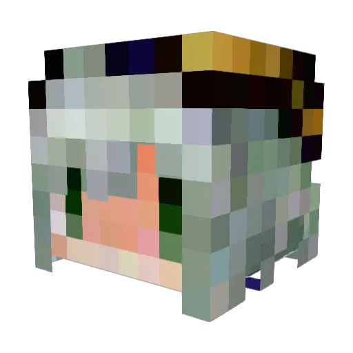 jamiehsu Minecraft avatar head, 3D render